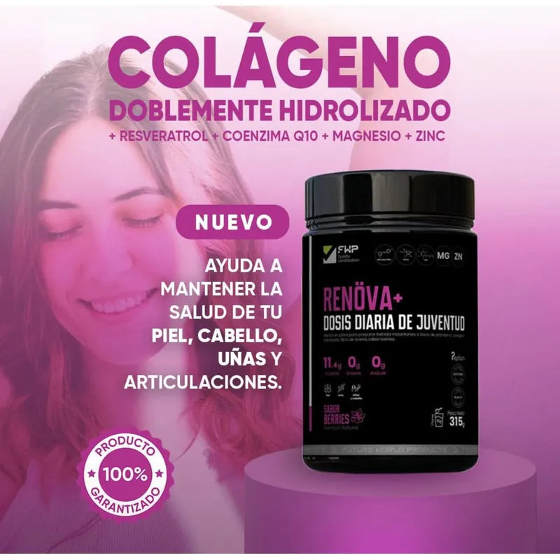 COLAGENO RENOVA + RESVERATROL PARA TU ETERNA JUVENTUD